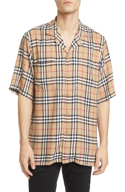 burberry 3/4 sleeve shirt|Burberry short sleeve button up.